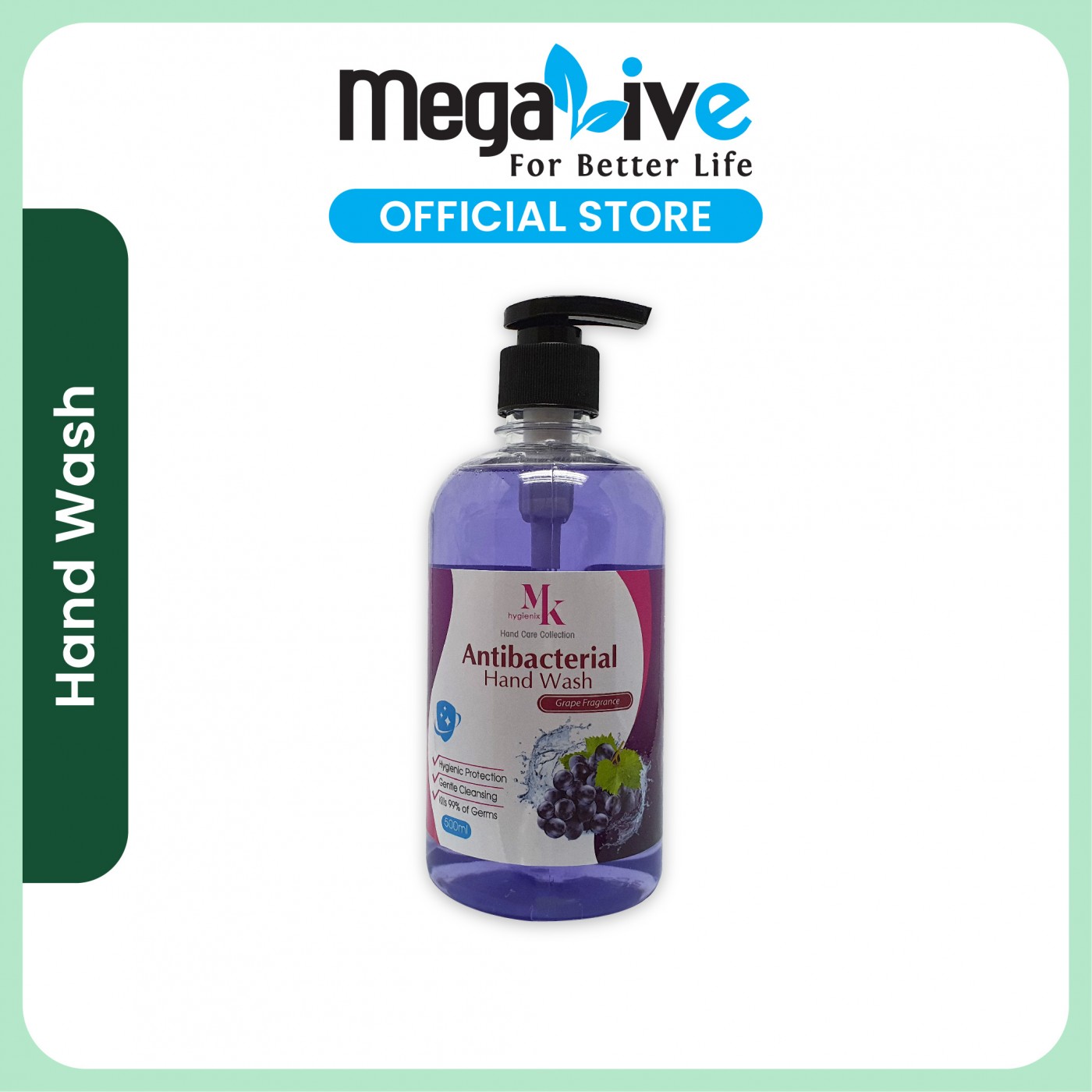 MK hygienix Antibacterial Hand Wash Grape Fragrance